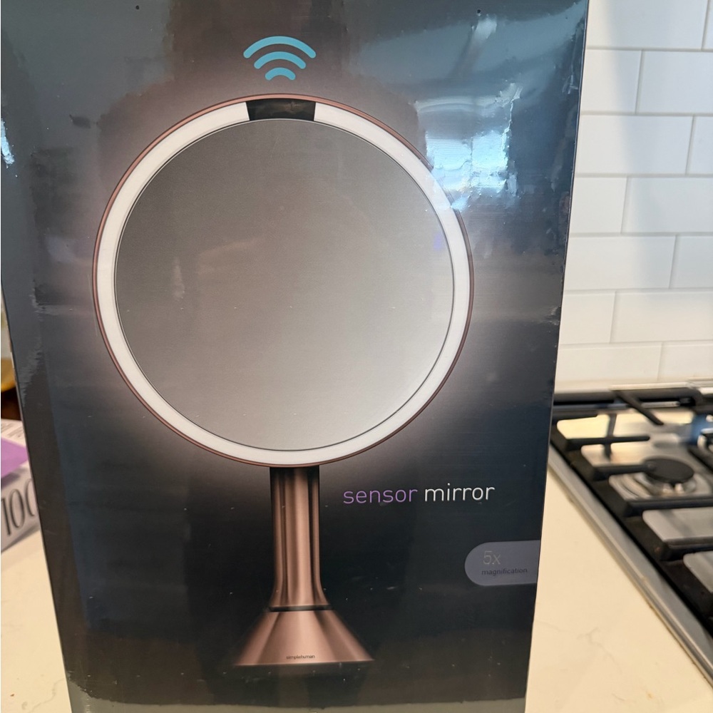 simplehuman Rose Gold Sensor Mirror with LED Light